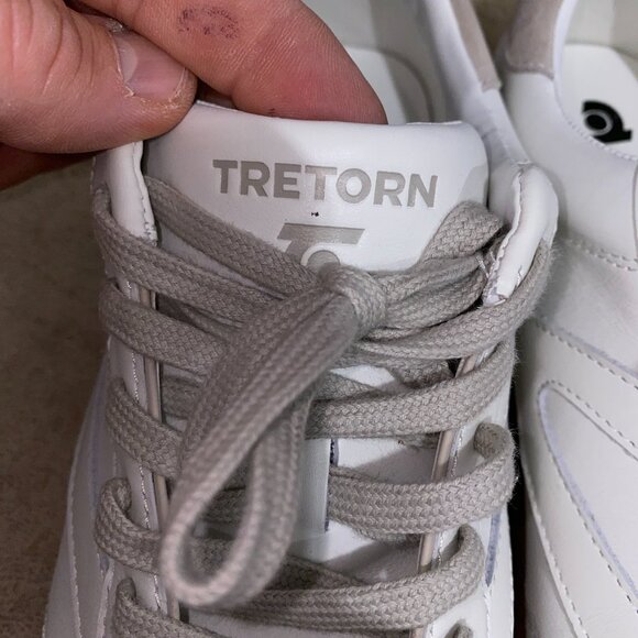 Tretorn Kick Serve White Leather Sneakers Gum Sole Men’s Size 10M Lace-Up - Picture 4 of 8